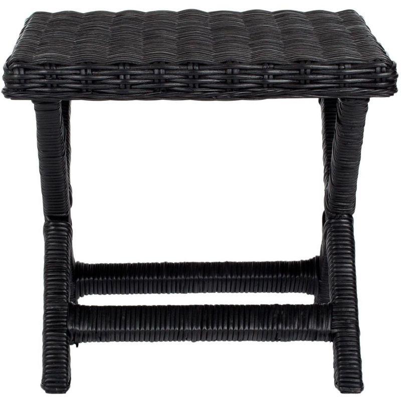 Manor Ottoman - FOX6529 - Black - Safavieh Couture
