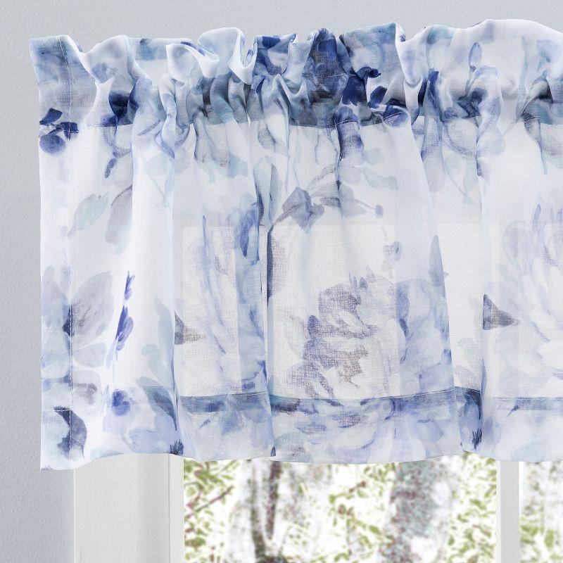 Ophelia & Co. Bremen Elegant Water-Color Floral Semi-Sheer Single Curtain Panel