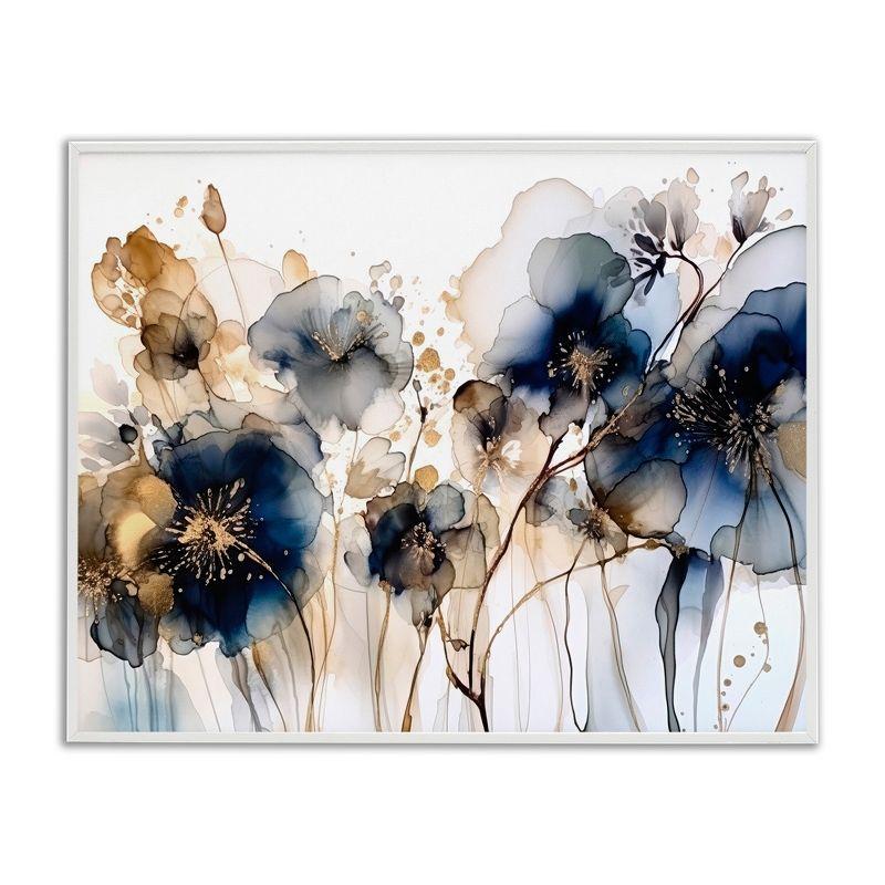 " Navy And Gold Abstraction " by LSR Design Studio