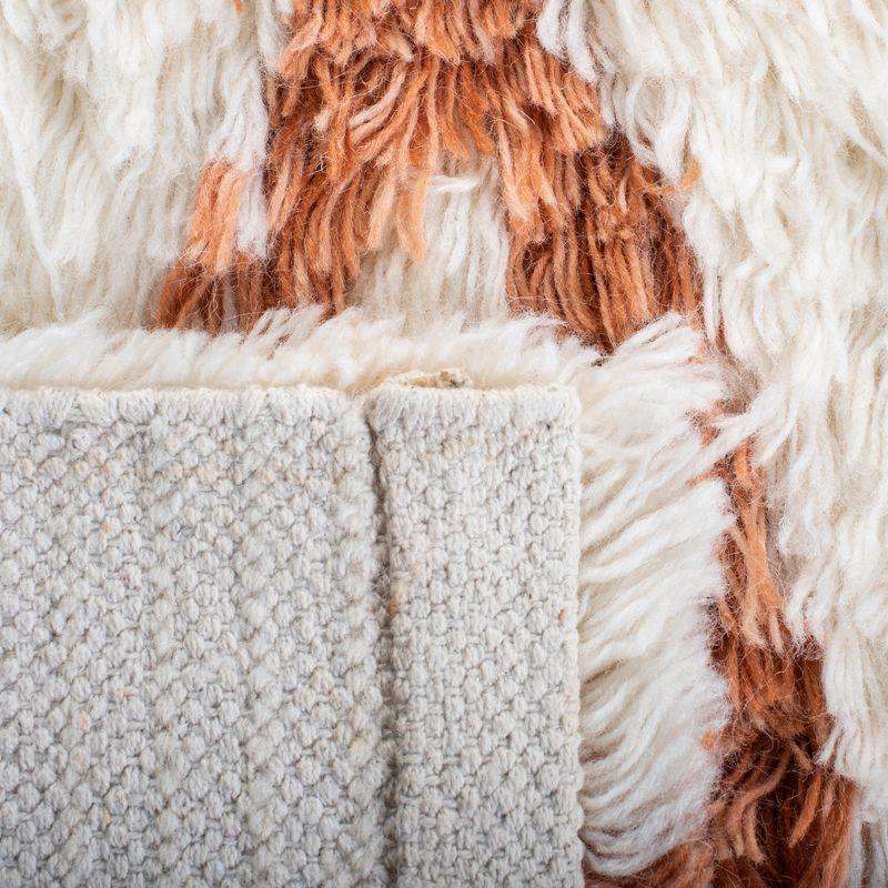 Kenya KNY712 Hand Knotted Area Rug - Ivory/Terracotta - 6'x9' - Safavieh