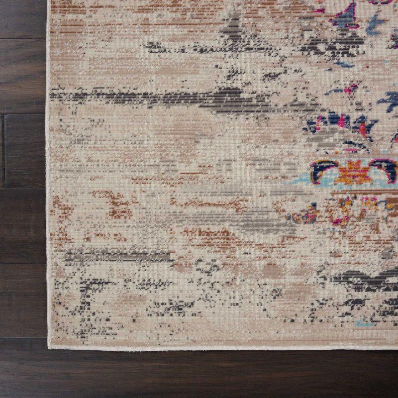 Nourison Vintage Kashan VKA02 Ivory/Light Blue/Orange Indoor Area Rug - 7'10 x 9'10