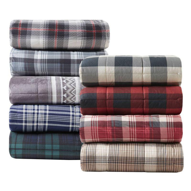 50"x70" Lumberjack Soft Spun Filled Throw Blanket Brown - Woolrich