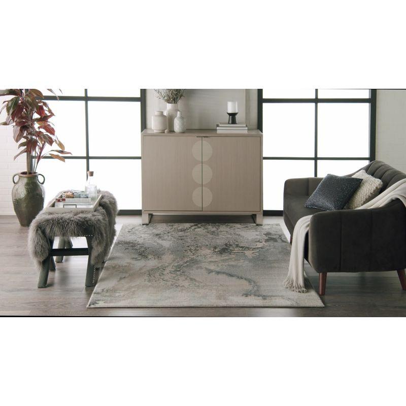 Nourison Maxell Modern Abstract Indoor Area Rug Grey 9' x 12'
