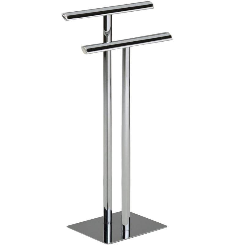 Kings Brand Furniture - 2 Tier Freestanding Towel Rack, Bathroom Standing Towel Racks, Hand Towel Holder - Towels Stand, Chrome