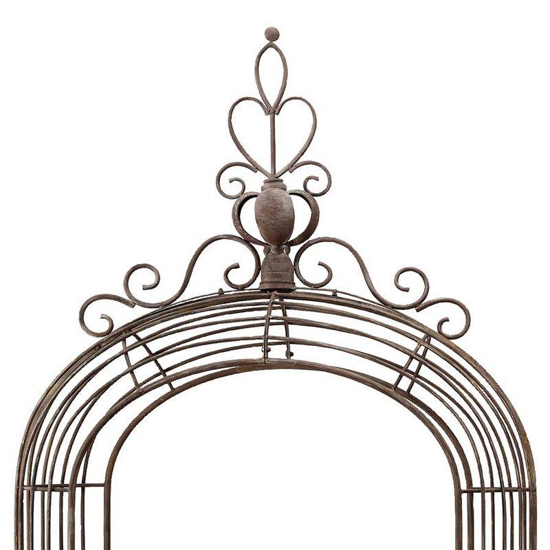 Ophelia & Co. Dex 56'' W x 16.5'' D Steel Arbor with Bench in Brown