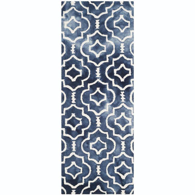 Dip Dye DDY538 Hand Tufted Indoor Runner - Navy/Ivory - 2'3"x10' - Safavieh