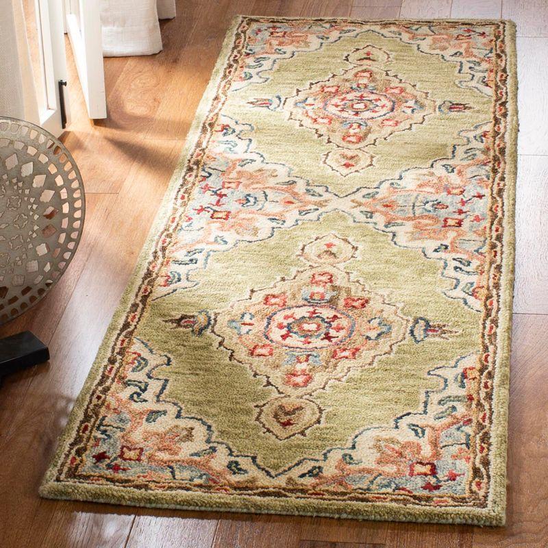 Aspen Sage and Brown Hand Tufted Wool Runner Rug