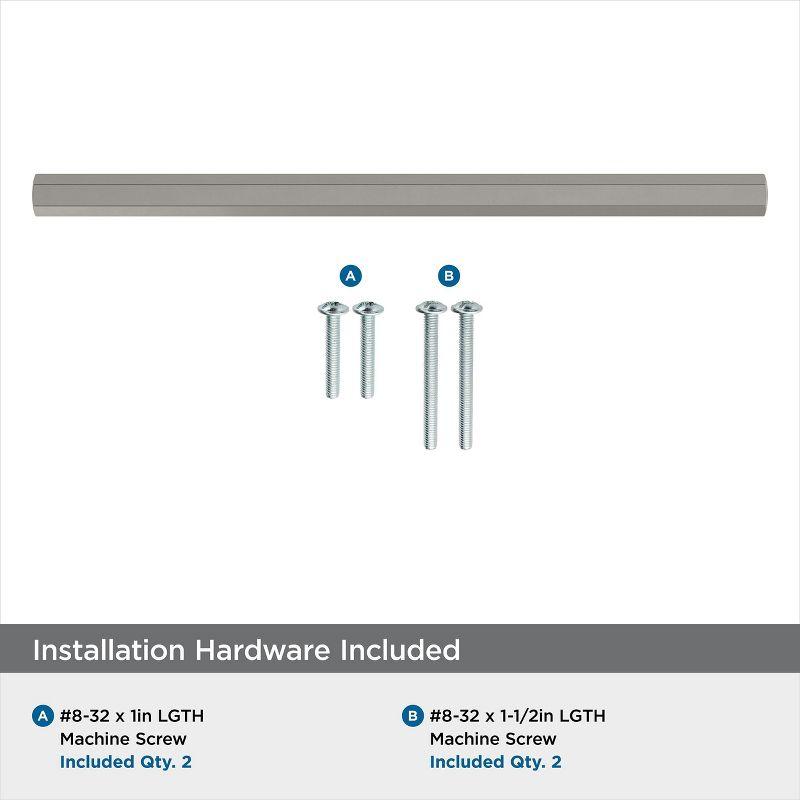 Amerock Caliber 6-5/16 inch (160mm) Center-to-Center Satin Nickel Cabinet Pull