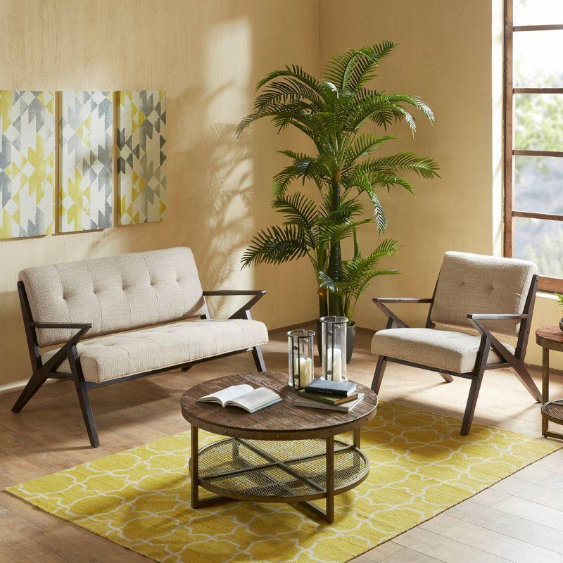 Desi Retro Button Tufted Armchair