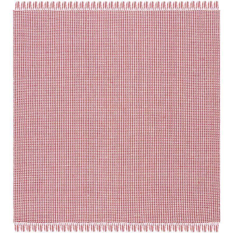 Montauk MTK340 Hand Woven Indoor Accent Rug - Ivory/Red - 4'x4' - Safavieh