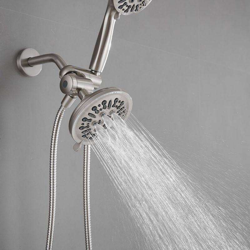 Single Handle 1-Spray Round Rain Shower Faucet Combo Set with Dual Function Pressure Balance Valve