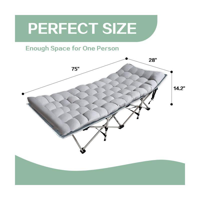 SUGIFT Folding Camping Cot & Bed Heavy-Duty for Adults Kids w/ Carrying Bag