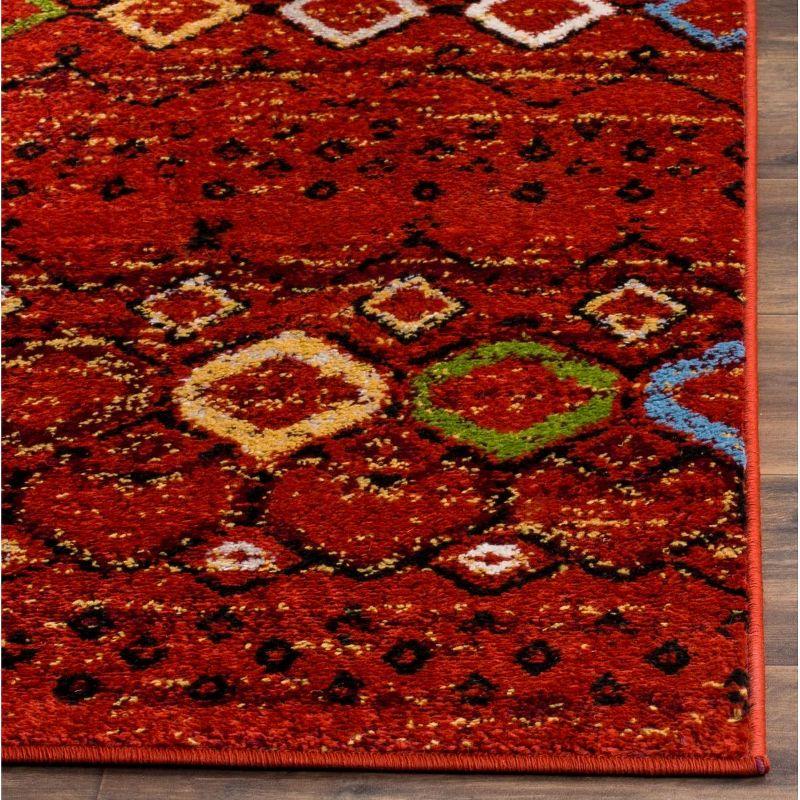 Amsterdam AMS108 Power Loomed Indoor Runner Rug - Terracotta/Multi - 2'3"x12' - Safavieh