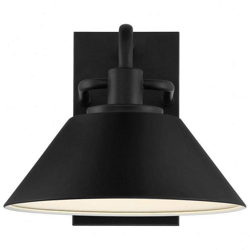 Avalon Black Steel Dimmable LED Outdoor Wall Sconce