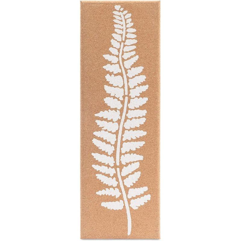 Juvale 2 Pack Frameless Bulletin Cork Board with Leaf Printing, Home Decoration (7.9 x 23.6 x 0.8 in)