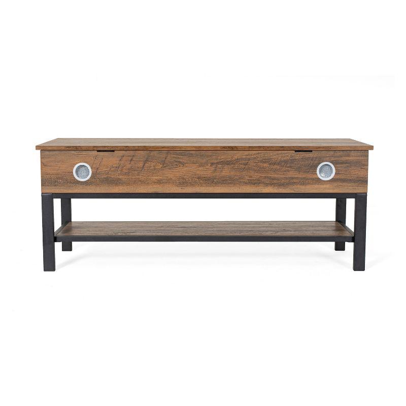 Flash Furniture Wyatt Farmhouse Entryway Storage Bench with Lower Shelf Perfect for Entryway, Mudroom, or Bedroom