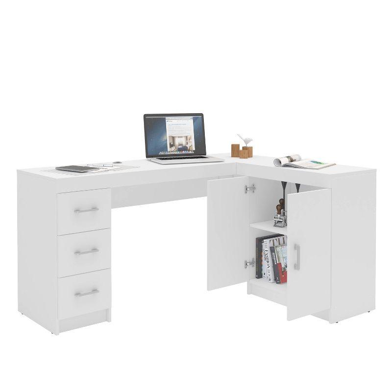 Mayne Corner Desk White - Polifurniture