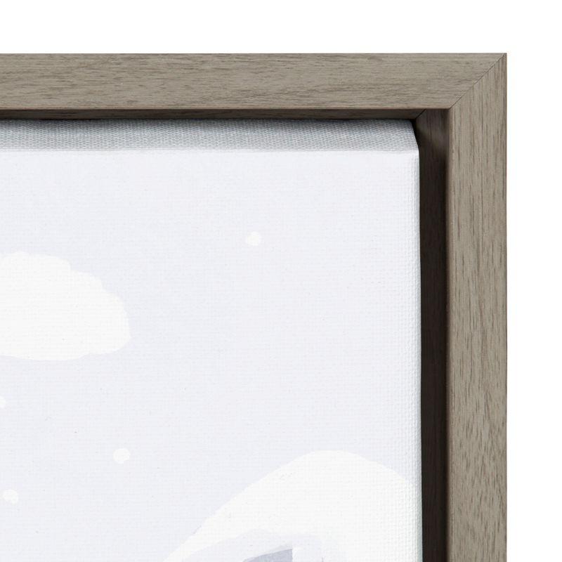 Kate and Laurel Sylvie Winter Wonderland Framed Canvas by Maja Tomljanovic, 23x33, Gray