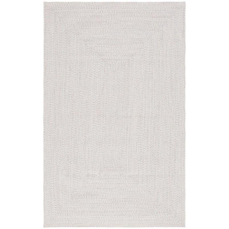 Braided BRA201 Hand Woven Indoor Machine Washable Area Rug - Ivory/Light Grey - 8'x10' - Safavieh