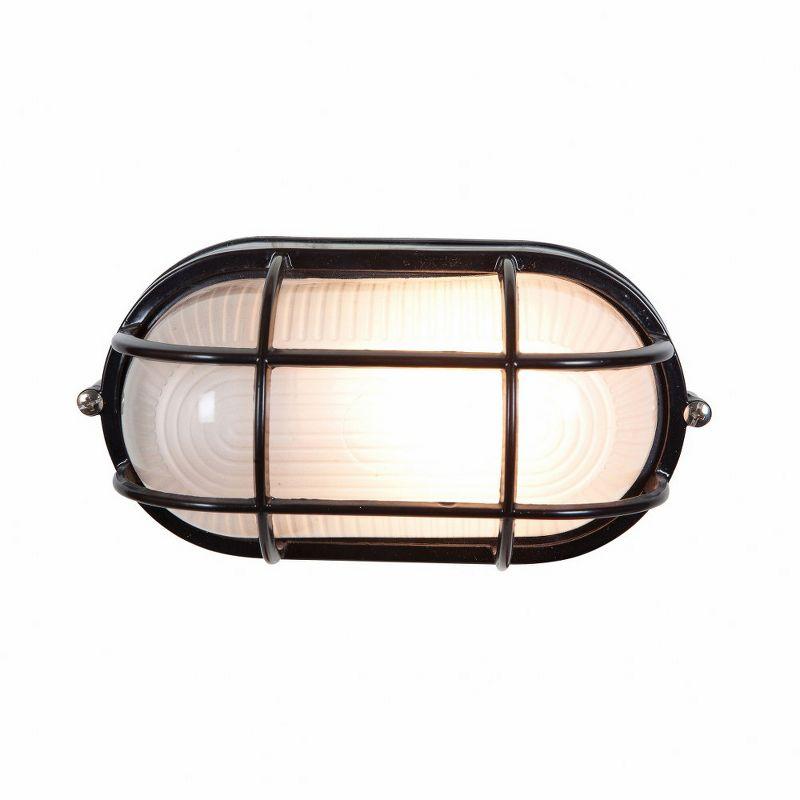 Nauticus Black Glass Outdoor Dimmable Wall Light