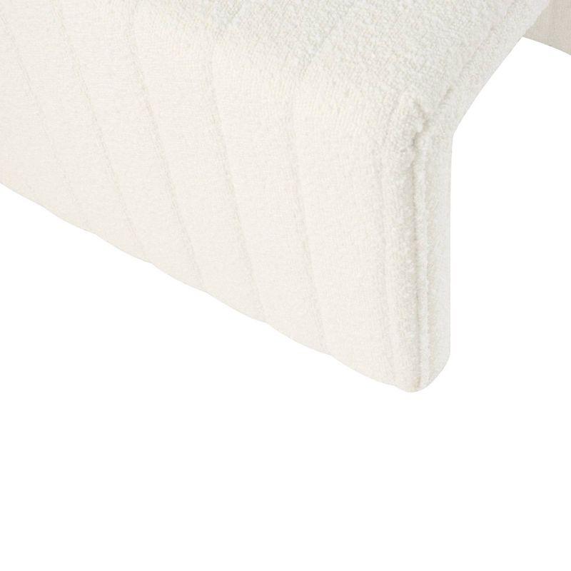 Hokku Designs Modern Channel Tufted Ottoman for Living Room & Bedroom