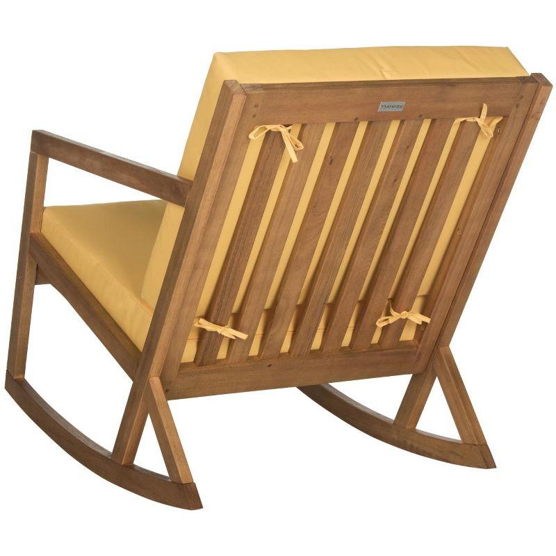 Vernon Rocking Chair Indoor/Outdoor - PAT7013 - Natural/Yellow - Safavieh
