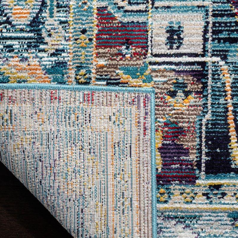 Crystal CRS503 Power Loomed Indoor Runner Rug - Teal/Purple - 2'2"x5' - Safavieh