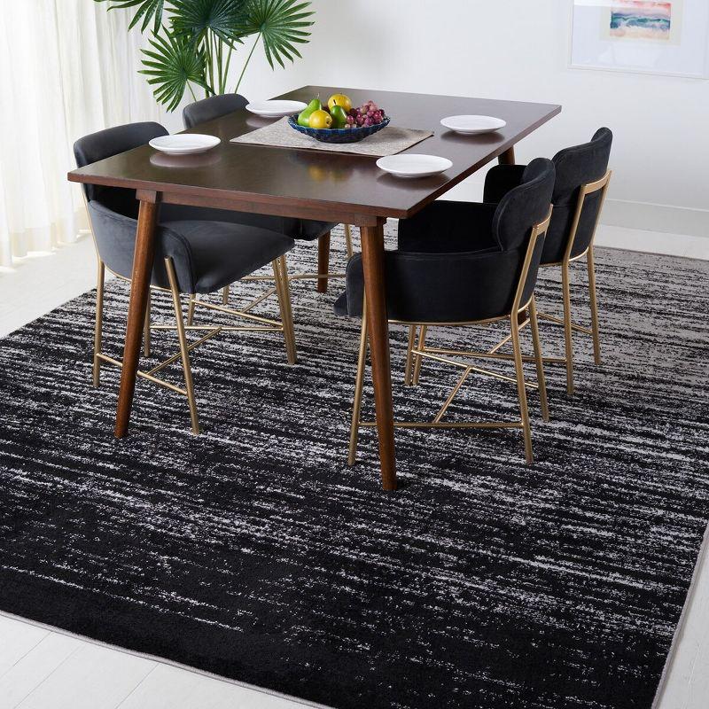 Adirondack ADR113 Machine Made Indoor Area Rug - Silver/Black - 9'x12' - Safavieh