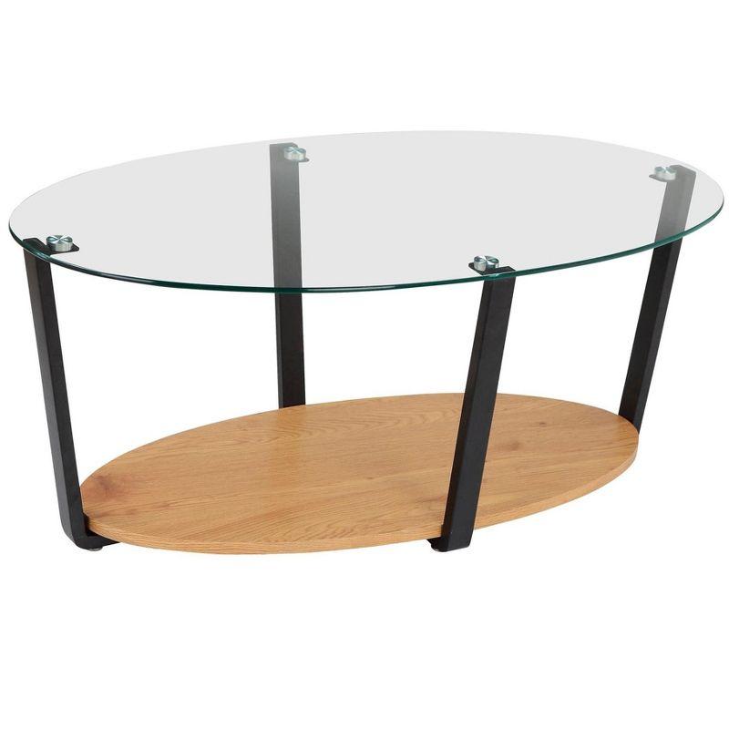 Ren Home Nessa Glass Top Coffee Table