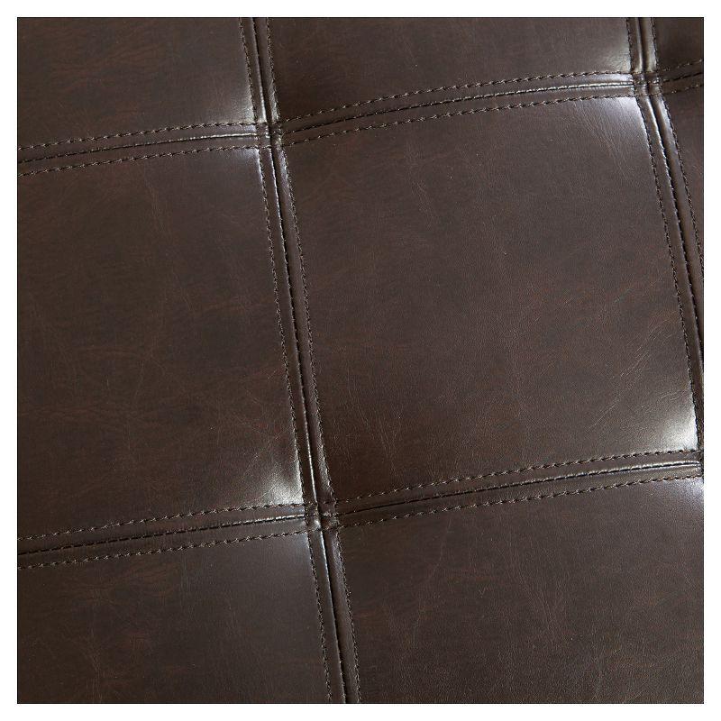 Christopher Knight Home Alexandria Bonded Leather Storage Ottoman - Brown: Upholstered Bench, Hardwood Frame