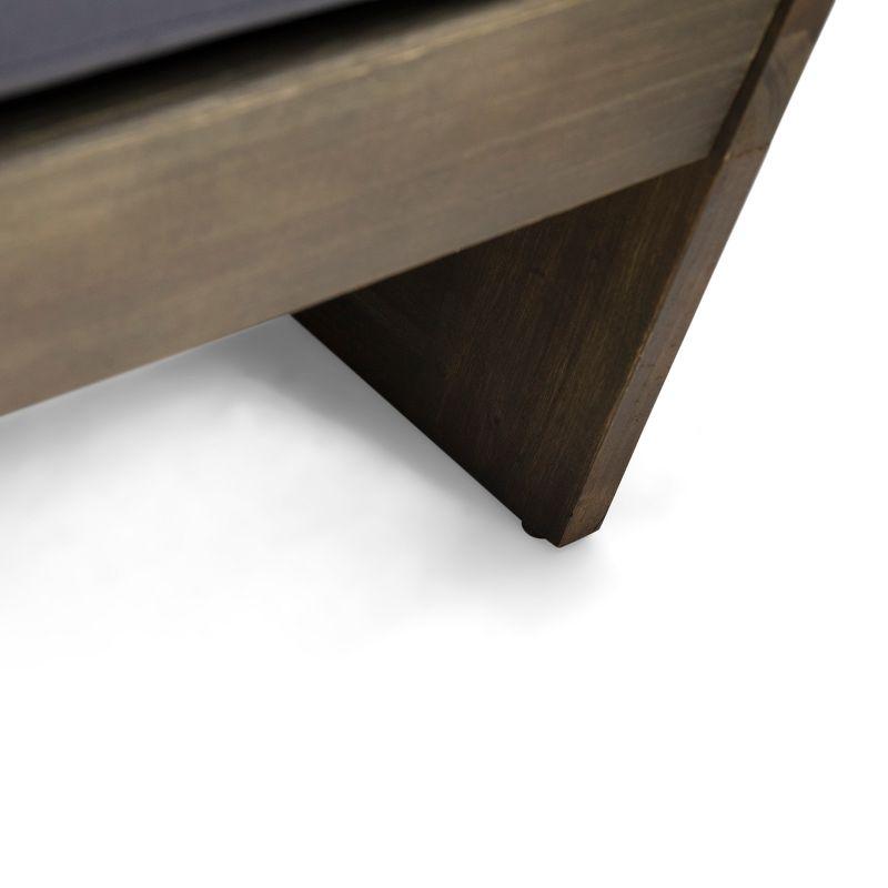 Christopher Knight Home Sherwood Outdoor Acacia Wood Loveseat with Cushions, Gray