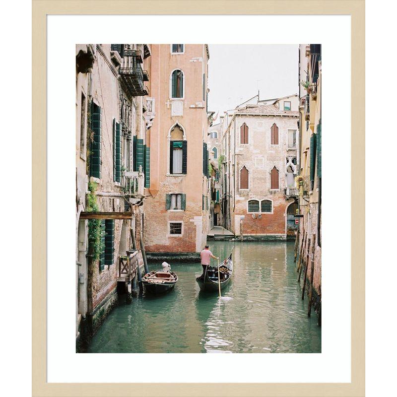 Amanti Art 21"x25" Venice Canals I by Justine Milton Wood Framed Wall Art Print
