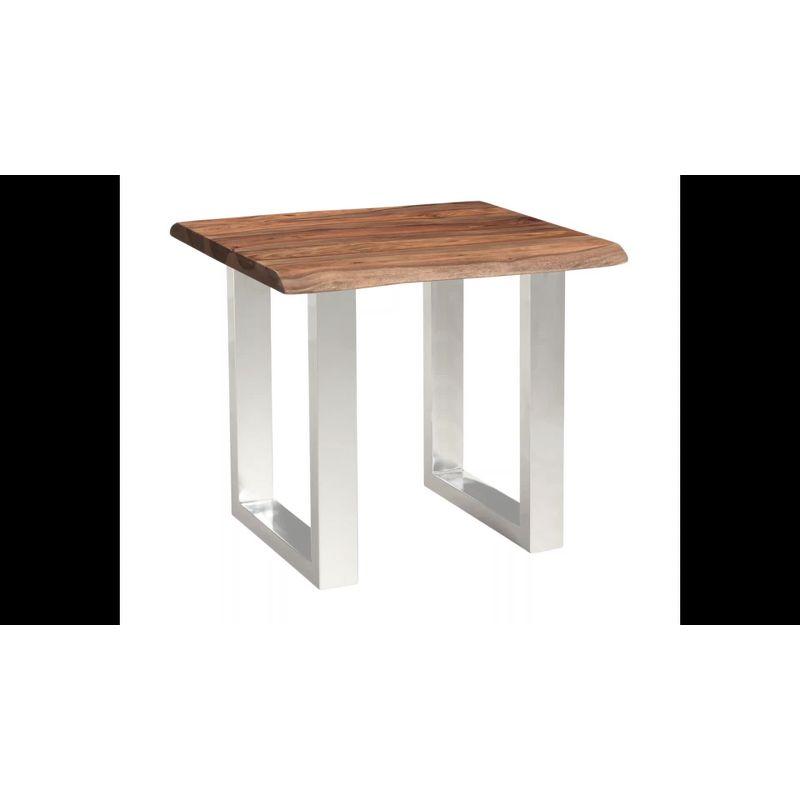 Wrought Studio™ Alpers Solid Wood Sled End Table | Wayfair