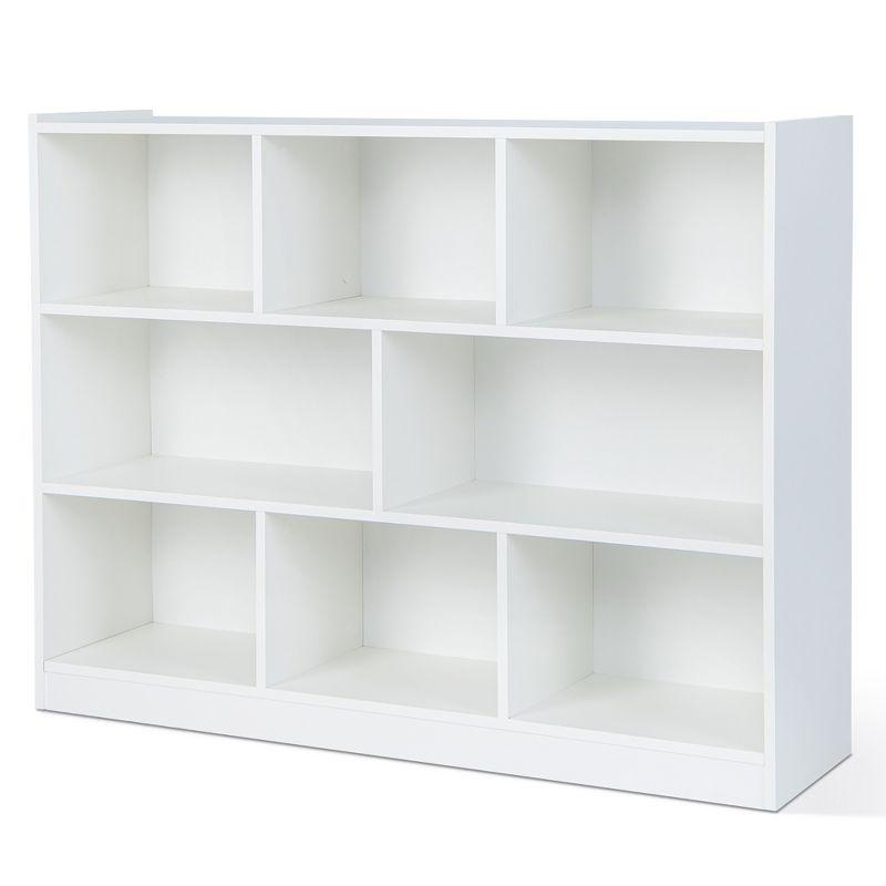 White 3-Tier 8-Cube Kids Storage Bookcase