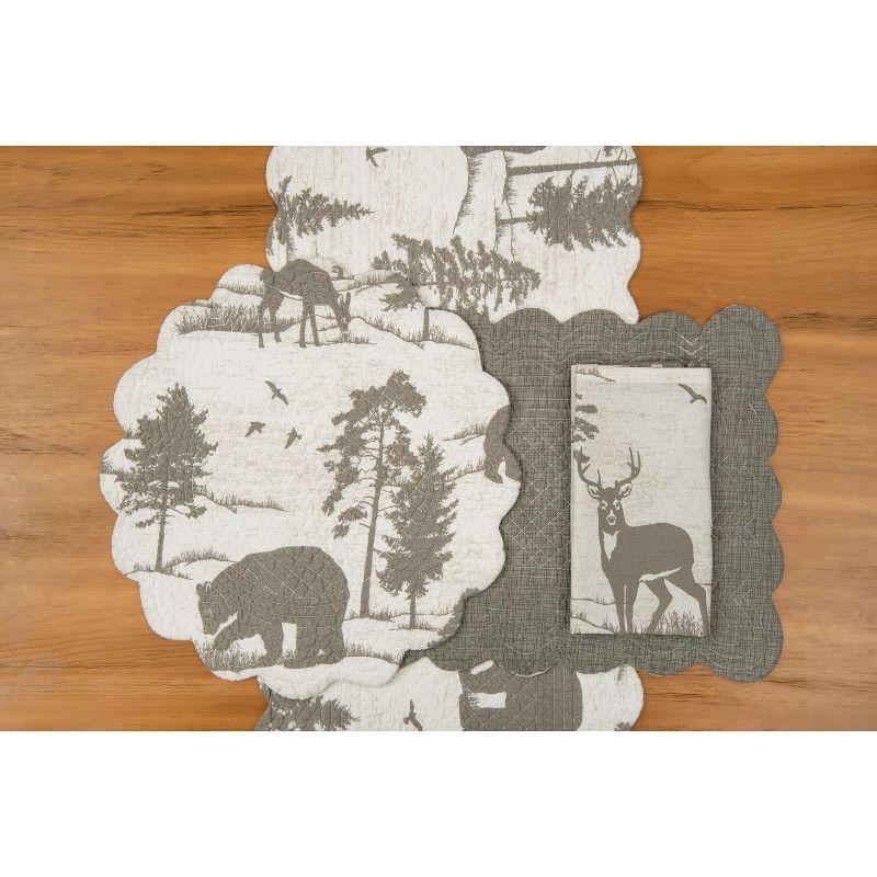 C&F Home Henderson Hideaway Woven Reversible Rustic Winter Wilderness Placemat Set of 6