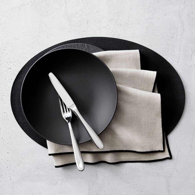 Manufacture Rock Oval Faux Leather Reversible Placemat (Set of 4)