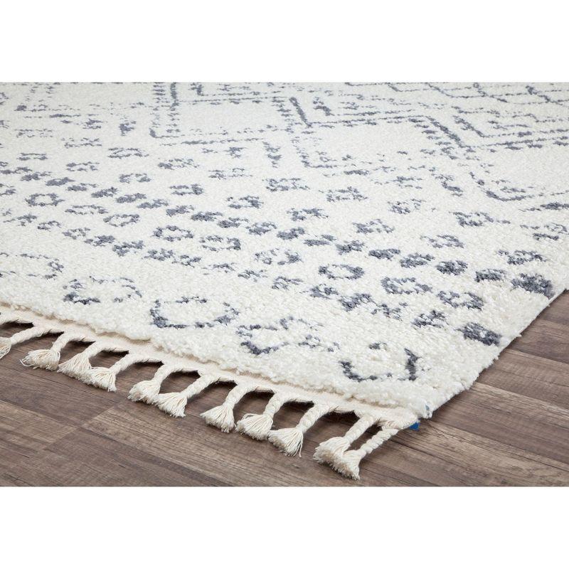 Silla Mason Shag Tribal Shadow Gray Area Rug