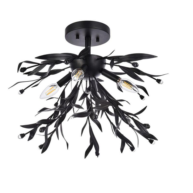 Elegant Lighting Priscilla 18.5 inch flush mount in gold leaf