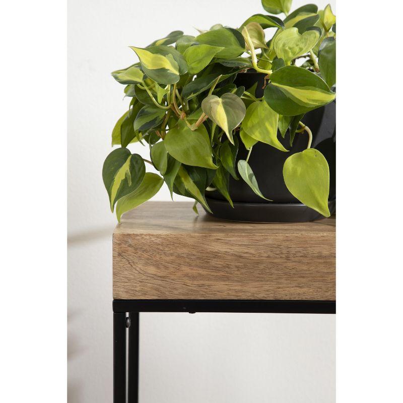 Kate and Laurel Karlsen Wood and Metal Slim Side Table