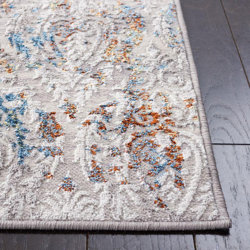 Amelia ALA279 Power Loomed Area Rug - Gray/Blue Gold - 5'5"x7'7" - Safavieh.