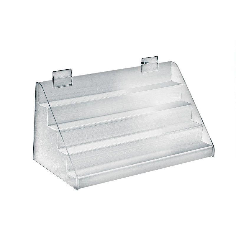 Clear Acrylic 4-Tier Counter Organizer Rack, 17" Wide