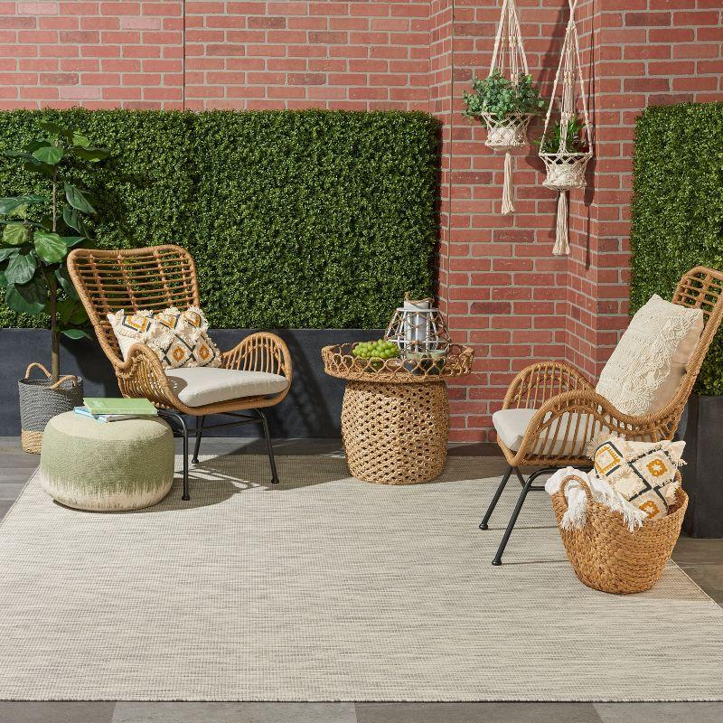 Nourison Positano POS01 Indoor/outdoor Area Rug - Lt Grey 8' x 10'