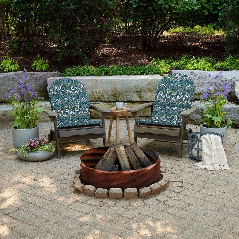 ARDEN Outdoor Foam Adirondack Cushion, Set of 2, 21.5 x 19, Water repellent, Fade Resistant, Foam Cushion for Adirondack Chairs 21.5 x 19