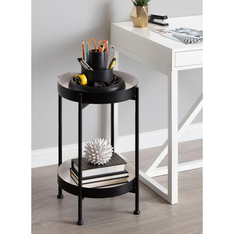 Kate and Laurel Nira Two-Tiered Metal Side Table