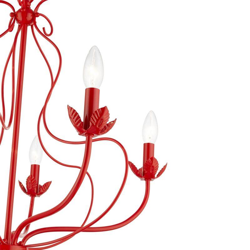 Livex Lighting Katarina 5 - Light Chandelier in  Shiny Red
