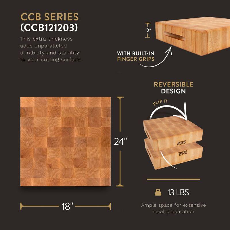 John Boos John Boos Chinese Cutting Board 3" End Grain Reversible