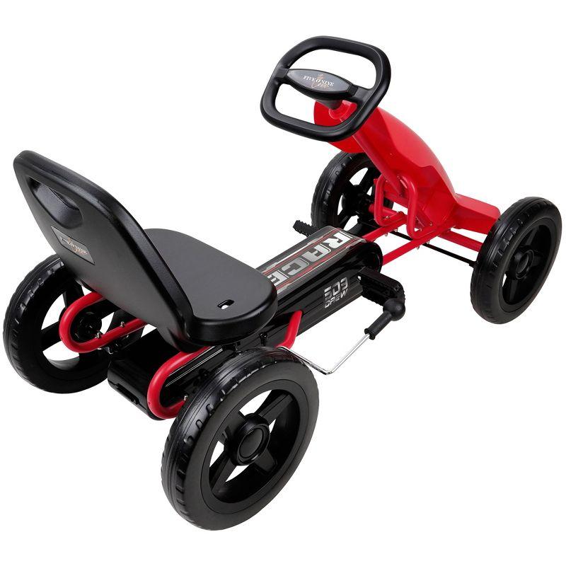 Costway Xmas Gift Go Kart Kids Ride On Car Pedal Powered Car 4 Wheel Racer Toy Stealth Outdoor Red