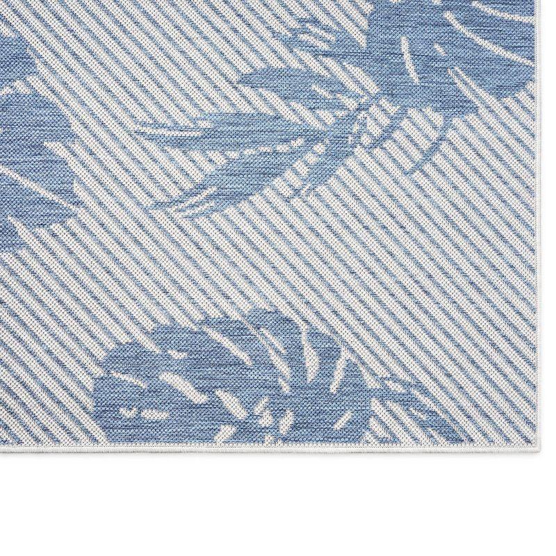 Tommy Bahama Palm Coastal Indoor/Outdoor Area Rug, Silver/Blue