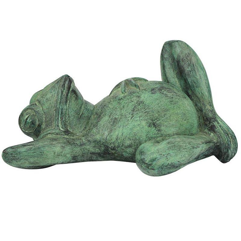 Spitting Lazy Frog Garden Statue