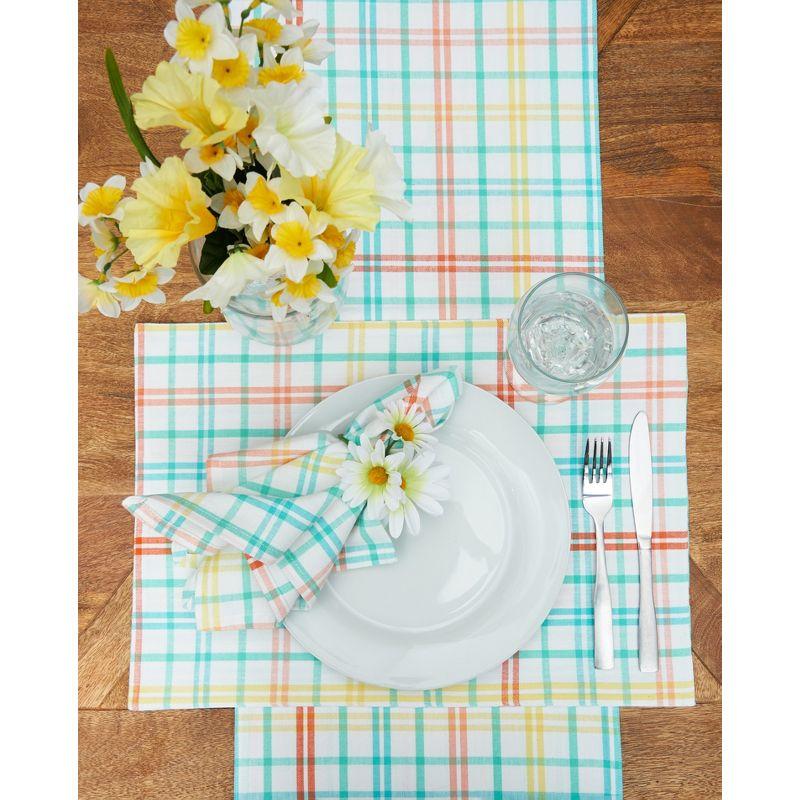 C&F Home 13" x 72" Easter Bunny Rabbit Trail Plaid Table Runner